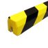 RS PRO 黑色/黄色防撞装置, 长1000mm, 宽40mm, 用于墙壁, 保护形状梯形