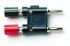 Pomona ellenőrzőcsatlakozó adapter, Fekete, piros, Ø 14.22mm, Sárgaréz anyagú, Nikkel borítású érintkező