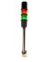 Signální věž s bzučákem LED 2 světelné prvky barva Červená/zelená 24 V AC/DC Zelená, červená