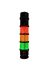 Signální věž LED 3 světelné prvky barva Červená/zelená/jantarová 24 V AC/DC Jantarová, zelená, červená