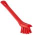 Vikan Hard Bristle Red Scrub Brush, 20mm bristle length