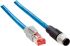 Sick Cat5 Straight Male M12 to Male RJ45 Ethernet Cable, 2m