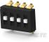 TE Connectivity 4 Way Surface Mount DIP Switch SPTT, Raised Actuator