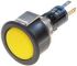 EAO, 18 Series, Flush Mount Yellow LED Indicator, 18mm Cutout, IP40, Round, 3V