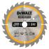 DeWALT 圆锯片, Φ30mm心轴, 24锯齿/英寸, 可切割复合材料，粗木材，软质, DT1949-QZ