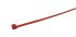 RS PRO Cable Tie, 150mm x 3.6 mm, Red Nylon