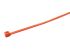 RS PRO Cable Tie, 203mm x 4.6 mm, Orange Nylon