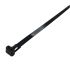 RS PRO Cable Tie, Releasable, 200mm x 7.6 mm, Black Nylon