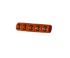 RS PRO Slide On Cable Marker, Black on Orange, Pre-printed "3", 3 → 4.2mm Cable