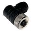 Circular Connector, 4 Contacts, Cable Mount, M12 Connector, Plug, Female, IP67