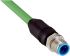 Male M12 to Free End Sensor Actuator Cable, 4 Core, Polyurethane PUR, 5m