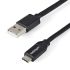 Cable USB 2.0 StarTech.com, con A. USB A, con B. USB C, long. 2m, color Negro