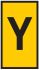 HellermannTyton HODS50 Slide On Cable Marker, Black on Yellow, Pre-printed "Y", 1.7 → 3.6mm Cable