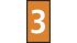 HellermannTyton WIC0 Cable Markers, Orange, Pre-printed "3", 2 → 2.8mm Cable, 561-00633 WIC0-3-PA66-OG