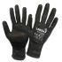 Lebon Protection EASYFIT/SD Black Cut Resistant HDPE Cut Resistant Gloves, Size 7, Small, Polyurethane Coated