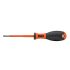 Klein Tools Slotted Insulated Screwdriver, 2.5 mm Tip, 75 mm Blade, VDE/1000V, 180 mm Overall