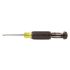 Klein Tools Multi-Bit Screwdriver Combo(No. 1 No. 2), Nut Driver(1/4 in), Phillips(No.0 No.1 No.2 No.3), Slotted(5/3 in