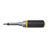 Klein Tools Multi-Bit Screwdriver Hex(3/8 in), Nut Driver(1/4 in 5/16 in 3/8 in), Phillips( No 1 No 2), Slotted(1/4 in