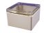 Hammond 1554 Series Polycarbonate Enclosure, IP68, Clear Lid, 4.7 x 4.7 x 3.15in