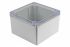 Hammond 1554 Series Polycarbonate Enclosure, IP68, Clear Lid, 5.51 x 5.51 x 3.54in