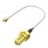 Samtec Male MHF1 to Female SMA Coaxial Cable, 100mm, RF Coaxial, Terminated