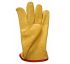 Liscombe Yellow Leather Cut Resistant Work Gloves, Size 10, Leather Coating