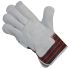 Liscombe Grey Leather Work Gloves, Size 9, Leather Coating