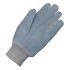 Liscombe Grey Cotton, Leather General Purpose Work Gloves, Size 9, Chrome Cotton Coating