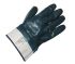 Liscombe Blue Nitrile Oil Resistant Work Gloves, Size 10, Large, Nitrile Coating