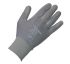 Liscombe Grey Nylon Work Gloves, Size 6, Polyurethane Coating