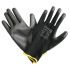 Liscombe Black Polyamide Work Gloves, Size 6, Polyurethane Coating