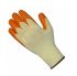 Liscombe Orange Polycotton Cut Resistant Work Gloves, Size 9, Large, Latex Coating