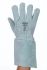 Tornado Combat Plus Grey Leather Cut Resistant Heavy Handling Gloves, Size 9, Large, Leather Coating