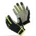 Flexitog Black/Yellow Cold Resistant Work Gloves, Leather Lining