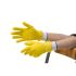 Reldeen Yellow Powdered Vinyl Disposable Gloves, Size 7, Small, 100 per Pack