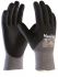 ATG Maxiflex Black, Grey General Purpose Spandex Work Gloves, Size 7, Small, NBR Coated