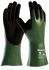 ATG Maxichem Green Cut Resistant Work Gloves, Size 9, Large, Spandex Lining, NBR Coating