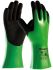 ATG Maxichem Green Nylon Chemical Resistant Work Gloves, Size 7, Small, NBR Coating