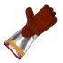 Liscombe Red Leather Heat Resistant Work Gloves, Size 9, Aluminised Brontoguard Leather Coating