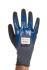 Tornado Oil-Teq 1 Black, Blue Polymer Coated Nylon Work Gloves, Size 8, Medium