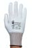 Tornado Quantum White Abrasion Resistant Work Gloves, Size 6, XS, Polyurethane Coating