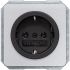 IP20 Silver Socket Socket, Rated At 16A, 250 V