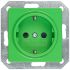 IP20 Green Socket, Rated At 16A, 250 V