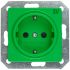 Průmyslová zásuvka 16A Zelená, 0 Gang Termoplast, IP20 250V