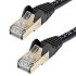 StarTech.com Cat6a Ethernet Cable Straight, RJ45 to Straight RJ45, STP Shield, Black, 7.5m