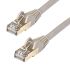 StarTech.com Cat6a Ethernet Cable Straight, RJ45 to Straight RJ45, STP Shield, Grey, 7.5m