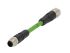 TE Connectivity Cat5e M12 to M12 Ethernet Cable, Green PUR Sheath, 1.5m