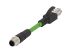 TE Connectivity TCD1474 Straight Male M12 to Male RJ45 Sensor Actuator Cable, 4 Core, Polyurethane PUR, 1m