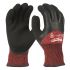 Milwaukee Black Acrylic Cut Resistant Gloves, Size 8 - M, Latex Coating