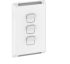 Clipsal Electrical White Rocker Light Switch, 1, 2 Way, 3 Gang, Pro Series